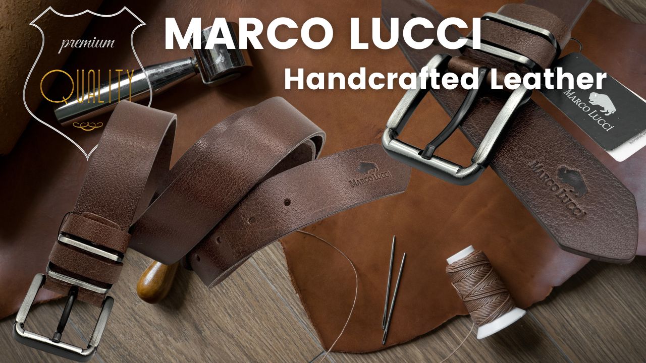Curea piele barbati maro - brand Marco Lucci
